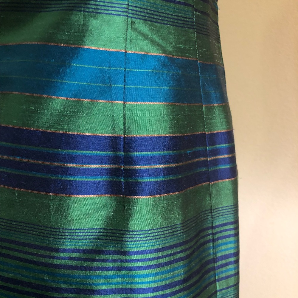 058 Depeche Yves Gossette MODE 100% Silk Sleeveless Gorgeous Color Dress  Size 4